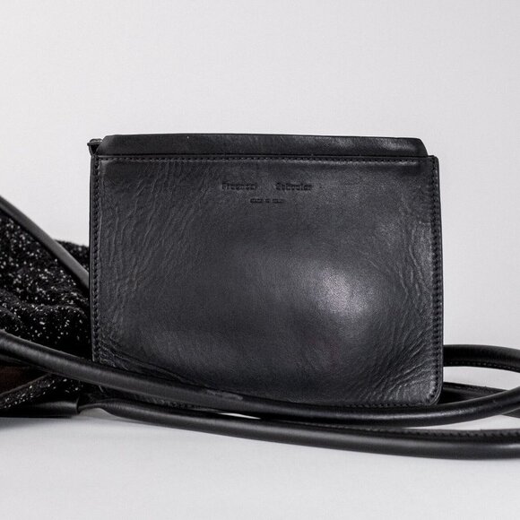 Proenza Schouler Large Black Tweed Leather Ruched Tote Women's Bag $1,090 - Picture 9 of 16